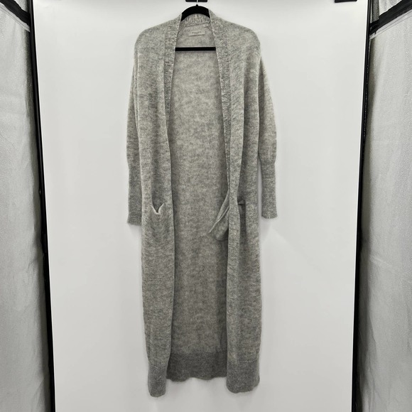 All Saints Sweaters - AllSaints Maia Mohair/Wool Gray Duster Cardigan